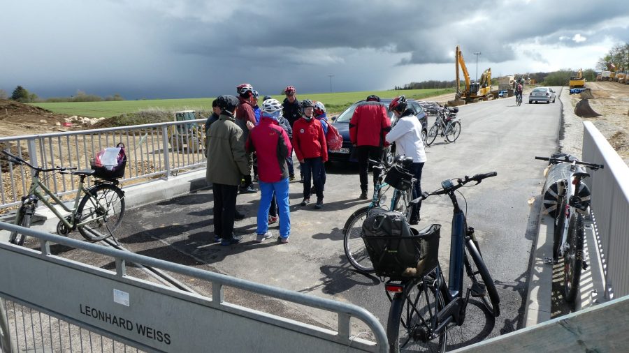 IGEL-Radtour zur Baustelle des zukünftigen Bahnhofs in Merklingen